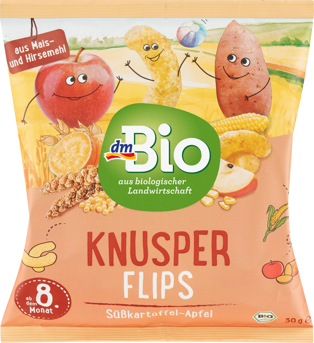 DM BIO Crispy crisps Sweet potato Appel Flavour (30 g)
