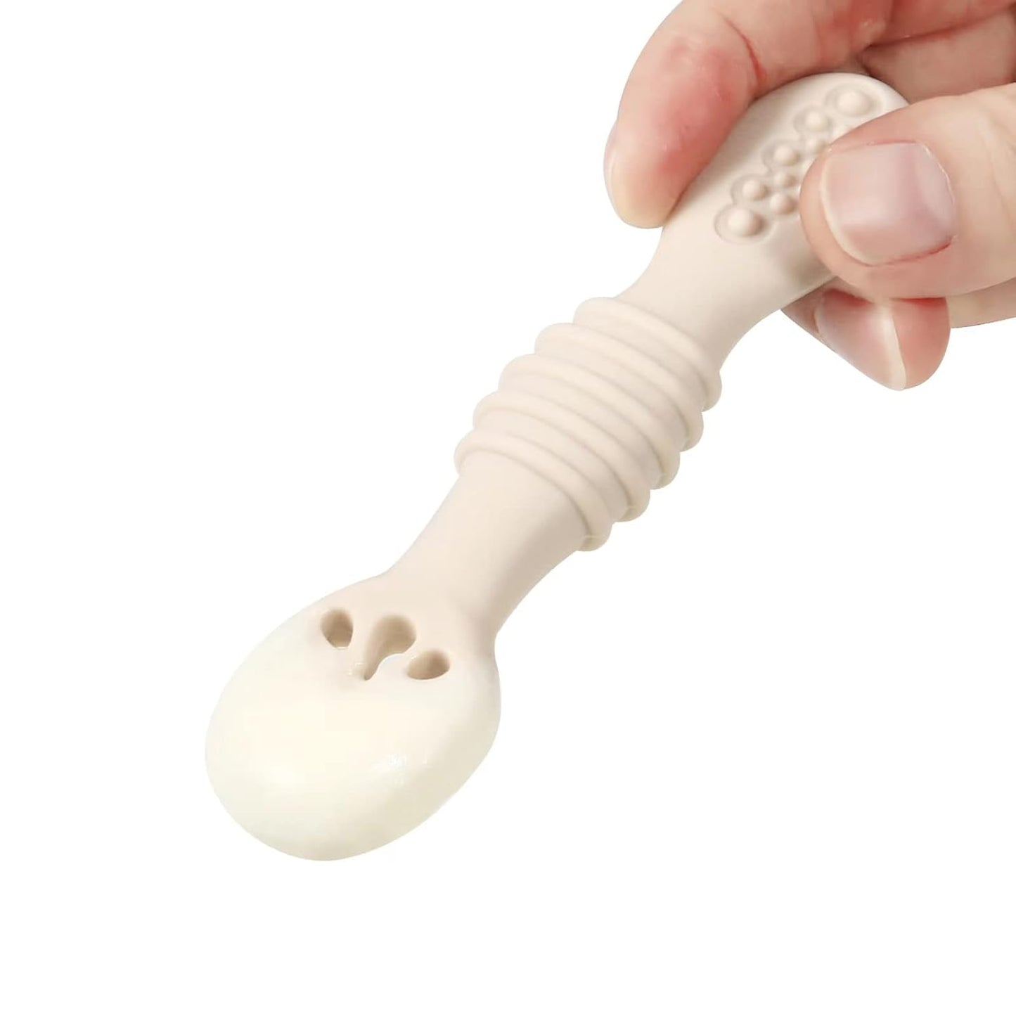 PandaEar Silicone Baby Spoon, Learning Spoon, Blw Spoon, Pack of 6, Soft Learning Spoons, Baby Spoons, Porridge from 4 6 Months for Eating Yourself, BPA-Free Porridge Spoon, Baby Spoon, Self Feeding