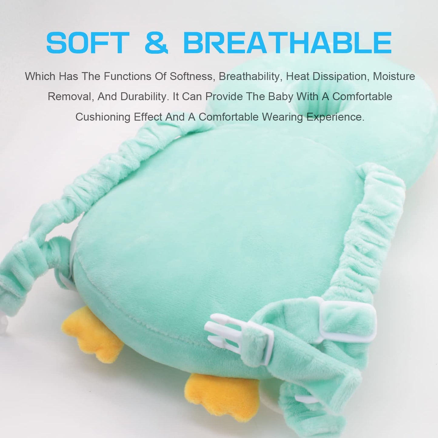 JINYJIA Baby Head Protection, Breathable Baby Head Protective Pads, Adjustable Baby Protective Pillow, for Toddlers Crawling and Learning to Run, for Children from 4 to 24 Months, Frog - Baby Bliss