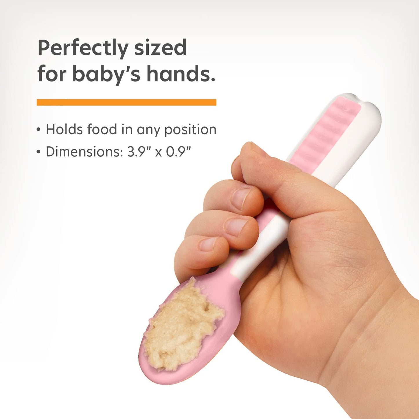 NumNum Baby Learning Spoons, Set of 2, Silicone Spoons Phase 1 + 2, Best Baby Spoons Recommended by BLW Experts (Baby Led Weaning), Lilac/Pink Pre-spoons Lilac/Rosebud - Baby Bliss