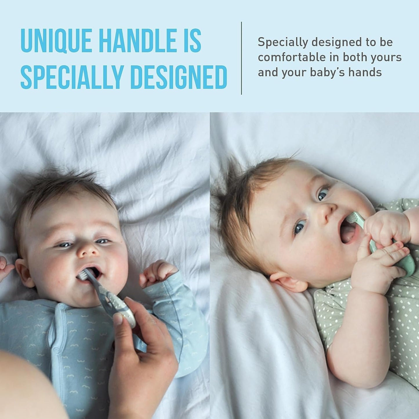 Jordan® Step 1 Baby Toothbrush | Baby Toothbrush 0-2 Years | The Original Toddler Toothbrush with Extra Soft Bristles and Soft Teether for Baby Rubbers and Easy Grip 4 Pack - Baby Bliss