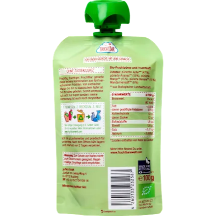 FruchtBar - Pouches Pineapple Mandarine