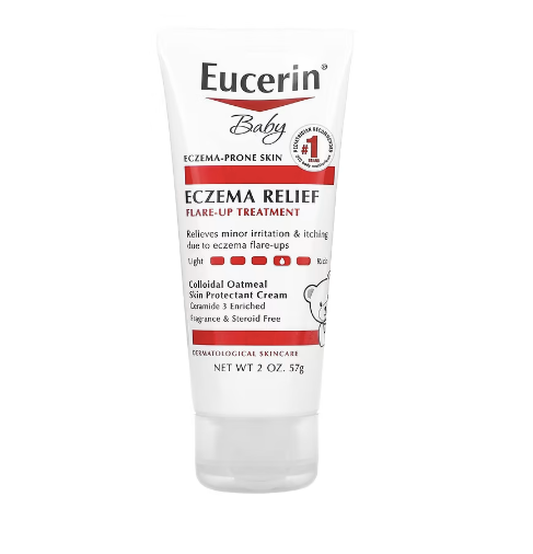 Eucerin, Baby, Eczema Relief, Flare Up Treatment, Fragrance Free, 2 oz (57 g) - Baby Bliss