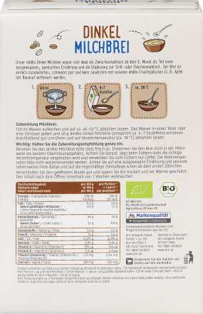 dmBio porridge milk spelled from the 5th month, 250 g - Baby Bliss
