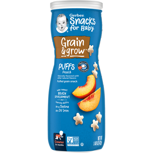 Gerber Puffs Cereal Snack, Peach, (1pack)