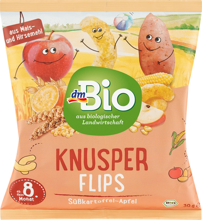 DM BIO Crispy crisps Sweet potato Appel Flavour (30 g)