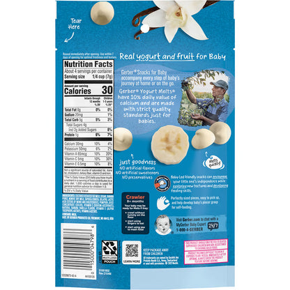 Gerber, Snacks for Baby, Yogurt Melts, 8+ Months, Banana Vanilla, 1 oz (28 g)