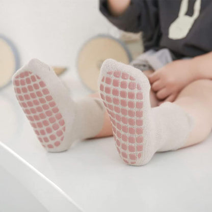FedMois Pack of 5 Baby Toddler ABS Non-Slip Socks Trainer Socks Animal Motifs Cotton
