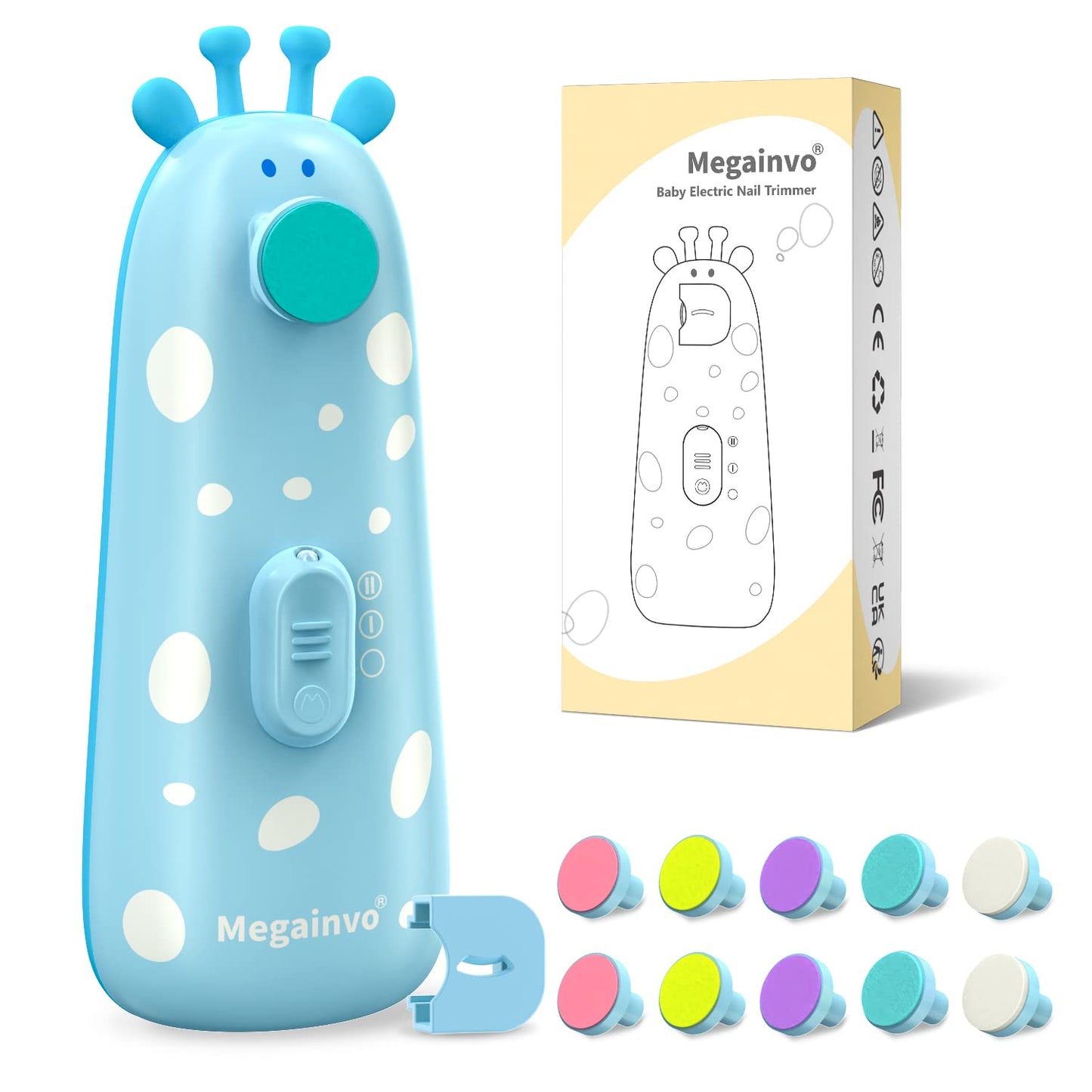 Nail File Baby Electric Nail Cutter Baby Nail File Electric Manicure Set Nail Care Set Baby Nail Scissors Electric Nail Trimmer Baby First Equipment Gift for Newborn Girls & Boys - Baby Bliss