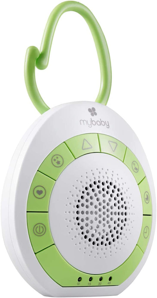 MyBaby SoundSpa on the go with soothing sounds, sleep aid for babies and children with lullabies and natural sounds such as heart tones, white noise, sea to fall asleep, timer function - Baby Bliss
