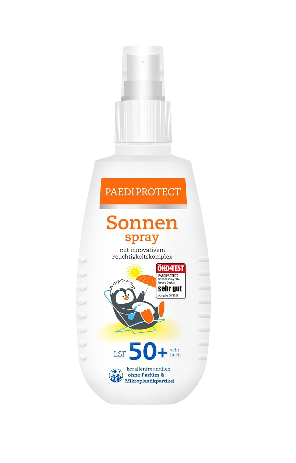 PAEDIPROTECT Sun Spray Children Baby SPF 50+ 150 ml, Sun Cream Fragrance-Free & Waterproof Spray, Face Body, Sun Protection Spray Against UVA/UVB Radiation, Vegan, No Microplastics