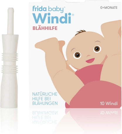 Fridababy 20437 Windi Bloating Aid for Babies 0 Months, Pack of 10, Disposable Catheters, Natural Aid for Bloating - Baby Bliss