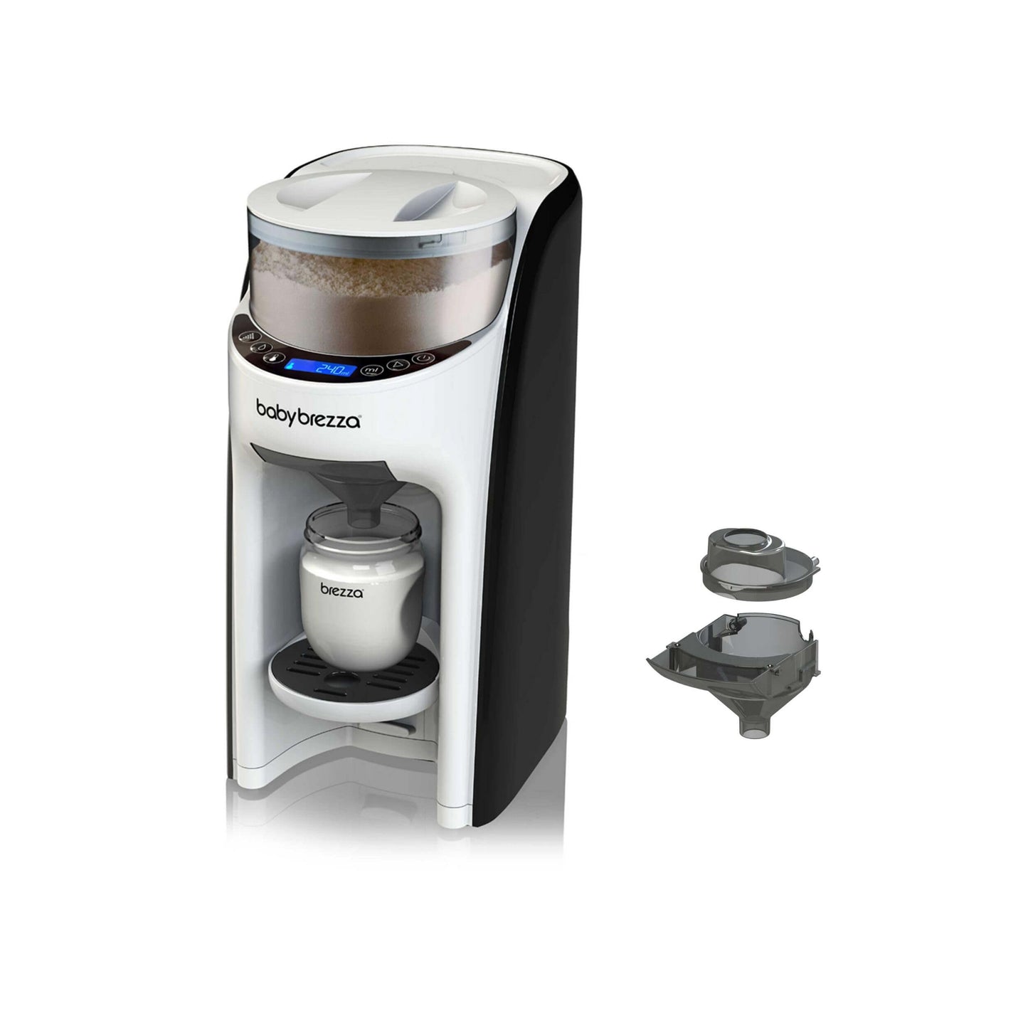 BabyBrezza FRP0046 Formula Pro Advanced Instant and Automatic Bottle Formula Doses and Mixes Hot Water and Milk Powder at the Touch of a Button Black
