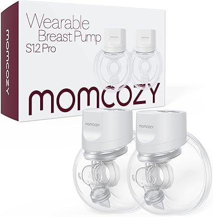 Momcozy Electric Breast Pump S12 Pro, Hands-Free Pump with Comfortable, Double Sealed Flange, 3 Modes and 9 Levels, Portable for Easy Pumping, Pack of 2