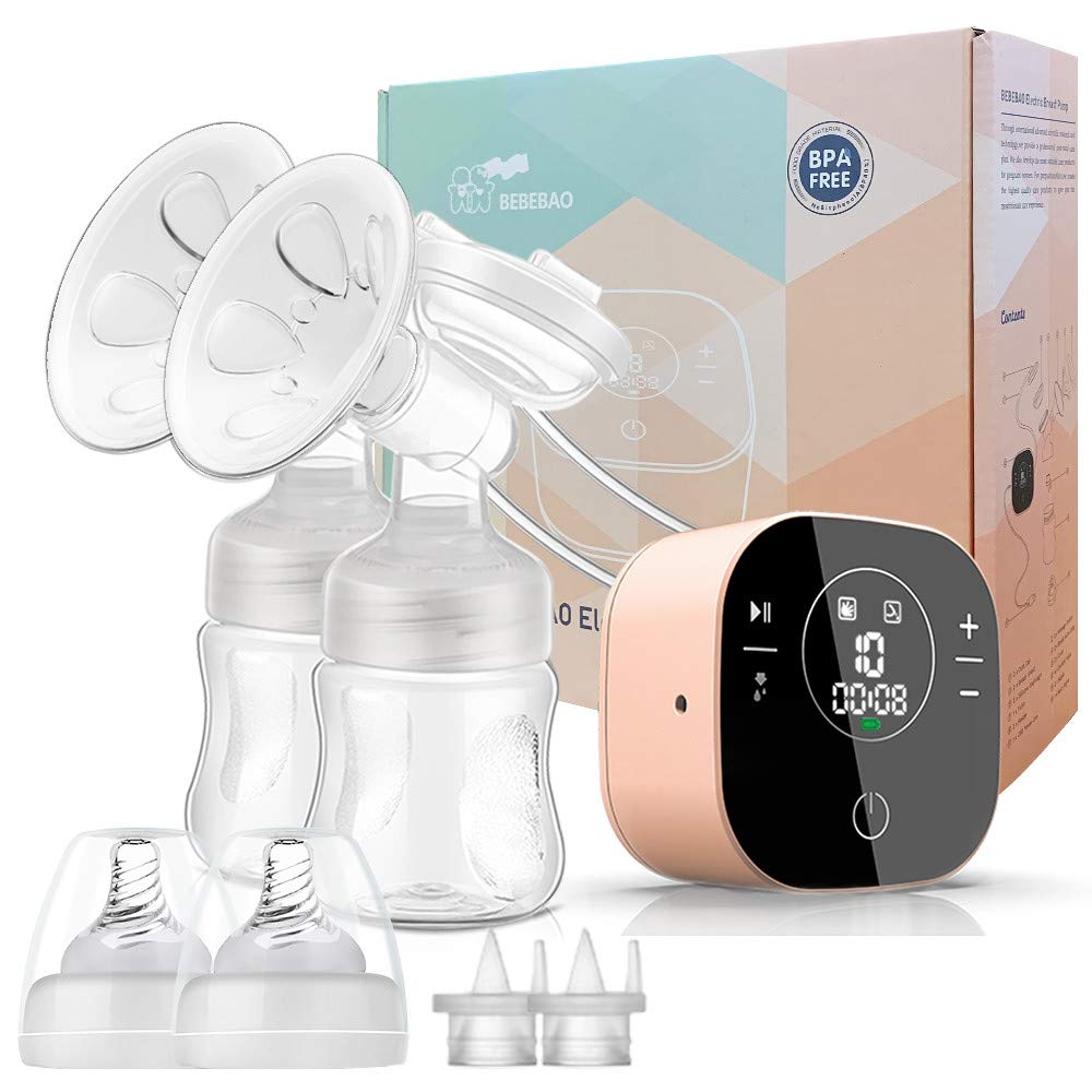 Bebebao Electric Double Breast Pump, Breastfeeding Pump with 2 Modes and 10 Levels, Ultra Quiet, Rechargeable Breast Pump for Travel and Home - Baby Bliss