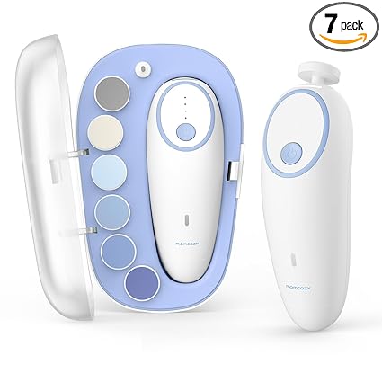 Momcozy Baby Nail File Electric, Gentle Baby Nail Trimmer, Electric Rechargeable