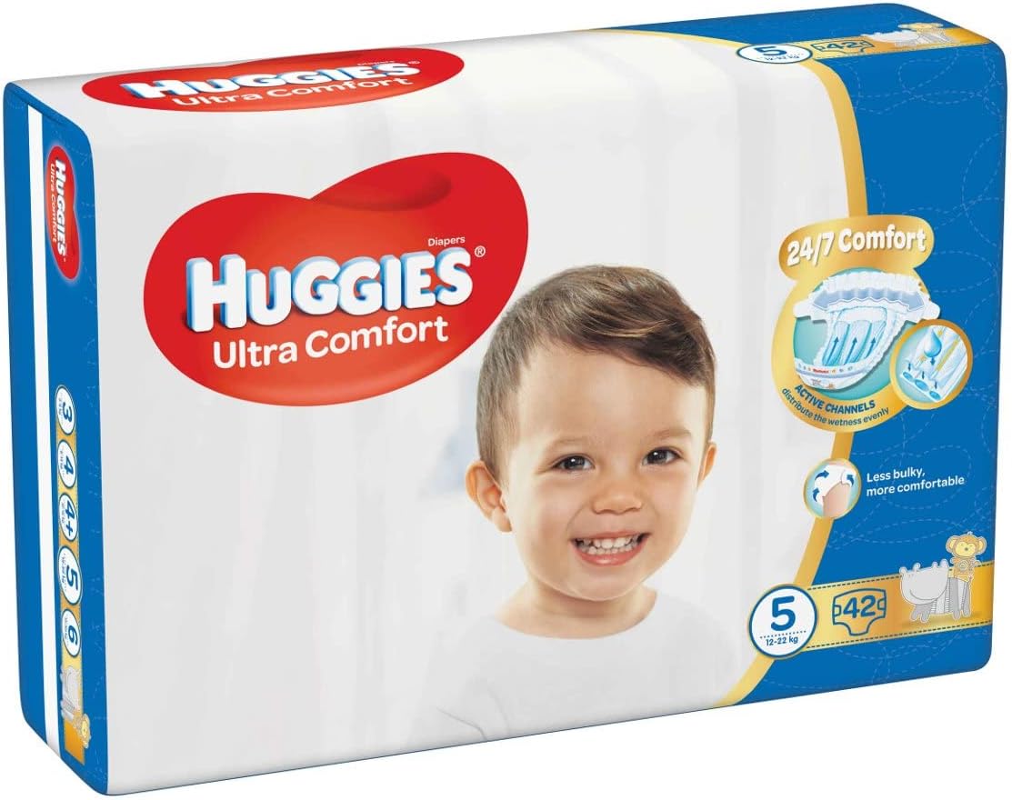 Pieluchy Huggies Ultra Comfort Size 5 (12-22 kg) 42 Pieces - Baby Bliss