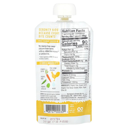 Serenity Kids, Chicken with Peas & Carrots, 6+ Months, 3.5 oz (99 g)
