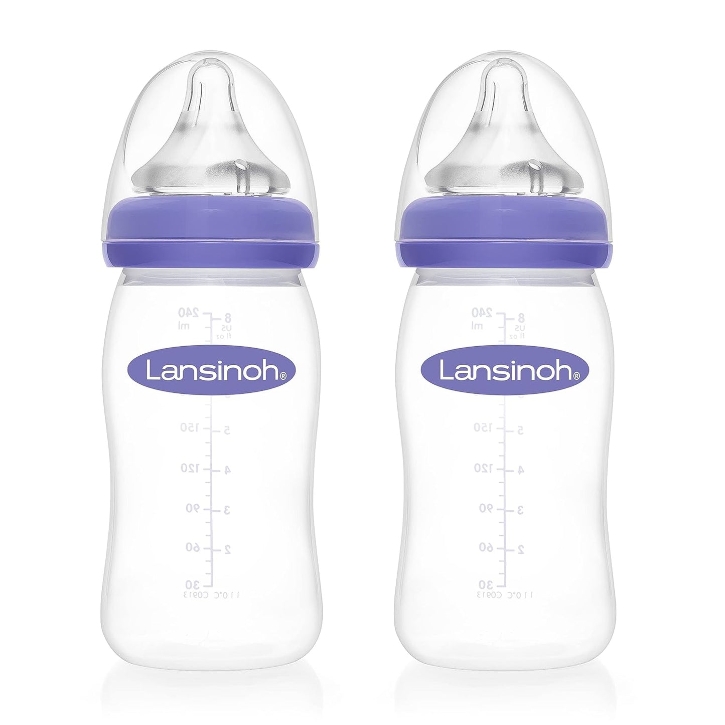 Lansinoh Wide-Necked Baby Bottle with NaturalWave Teat Plastic - Baby Bliss