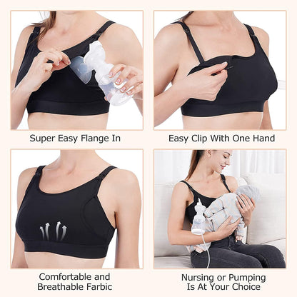 Momcozy Hands Free Nursing Bra Pump Bra for Breastfeeding Adjustable Breast Pumps and Nursing Bra Soft and Elastic Fabric Suitable for Lansinoh Philips Avent Breast Pumps - Baby Bliss