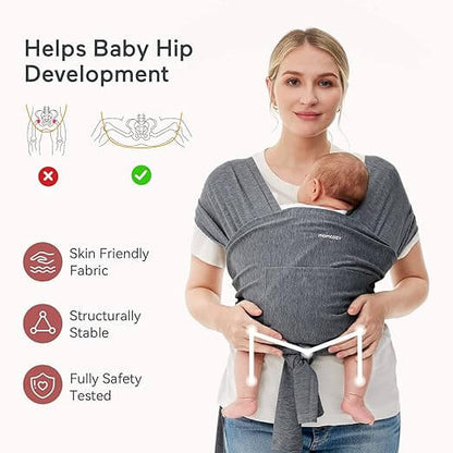 Momcozy Baby Sling for Newborns up to 50 lbs, Adjustable Sling for Adults Sizes XXS-XXL, Baby Sling Newborn Ergonomic Front/Back Baby Sling Newborn