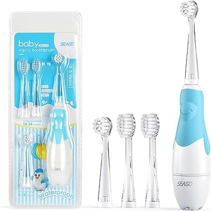 Seago electric toothbrush for children., blue - Baby Bliss