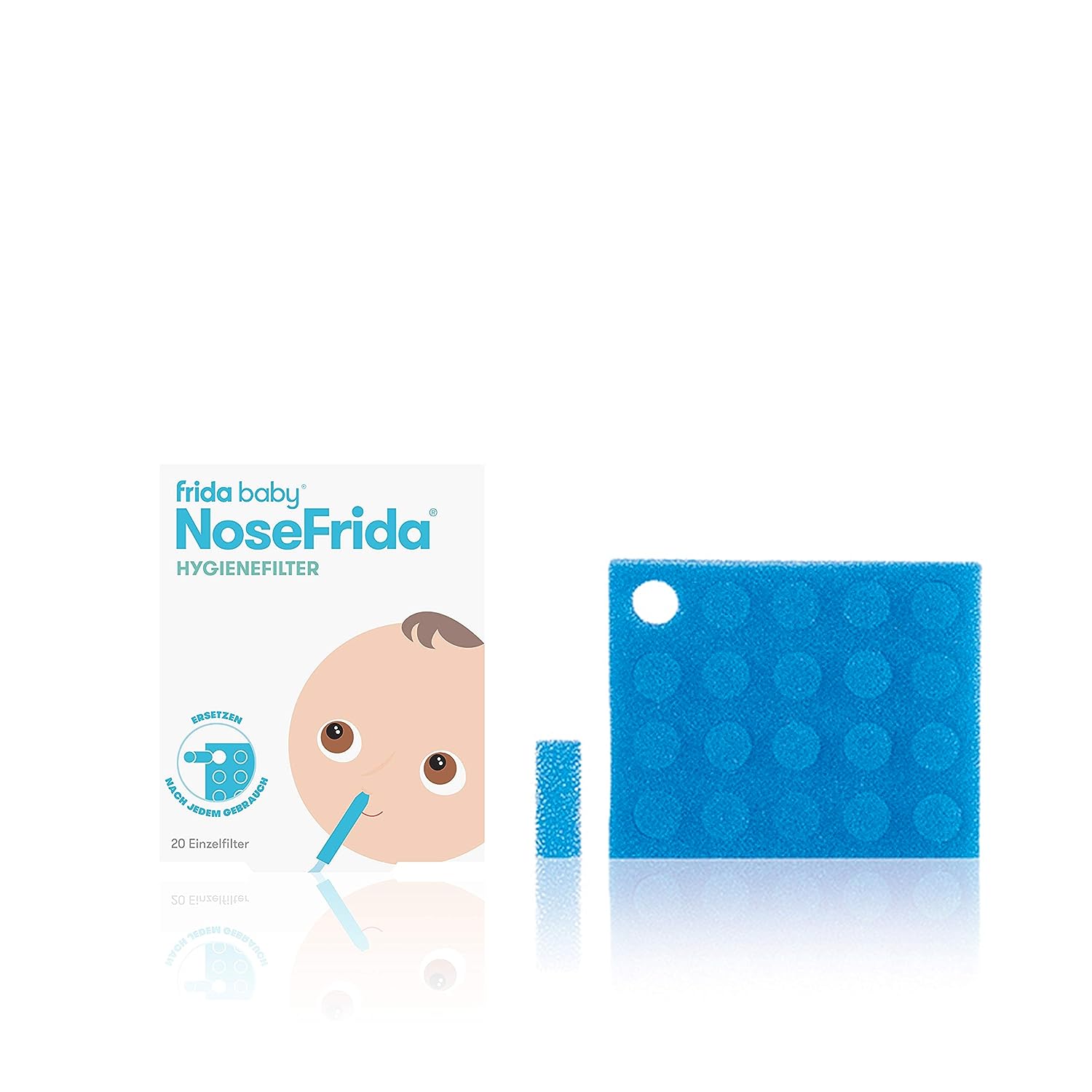 Nosefrida Hygiene Replacement Filters, Pack of 20, 20085 0011 01 Nasal Nose with Nose Cleaner Filter - Baby Bliss