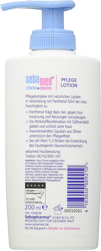 Sebamed Baby and Child Care Lotion with Panthenol, x 200 ml, Nourishes Delicate Children's Skin, Even with Dry Skin and Irritation - Baby Bliss