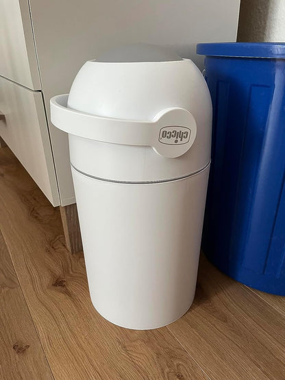 Chicco nappy pail Odor OFF, odor-proof system, conventional bags can be used, silver - Baby Bliss
