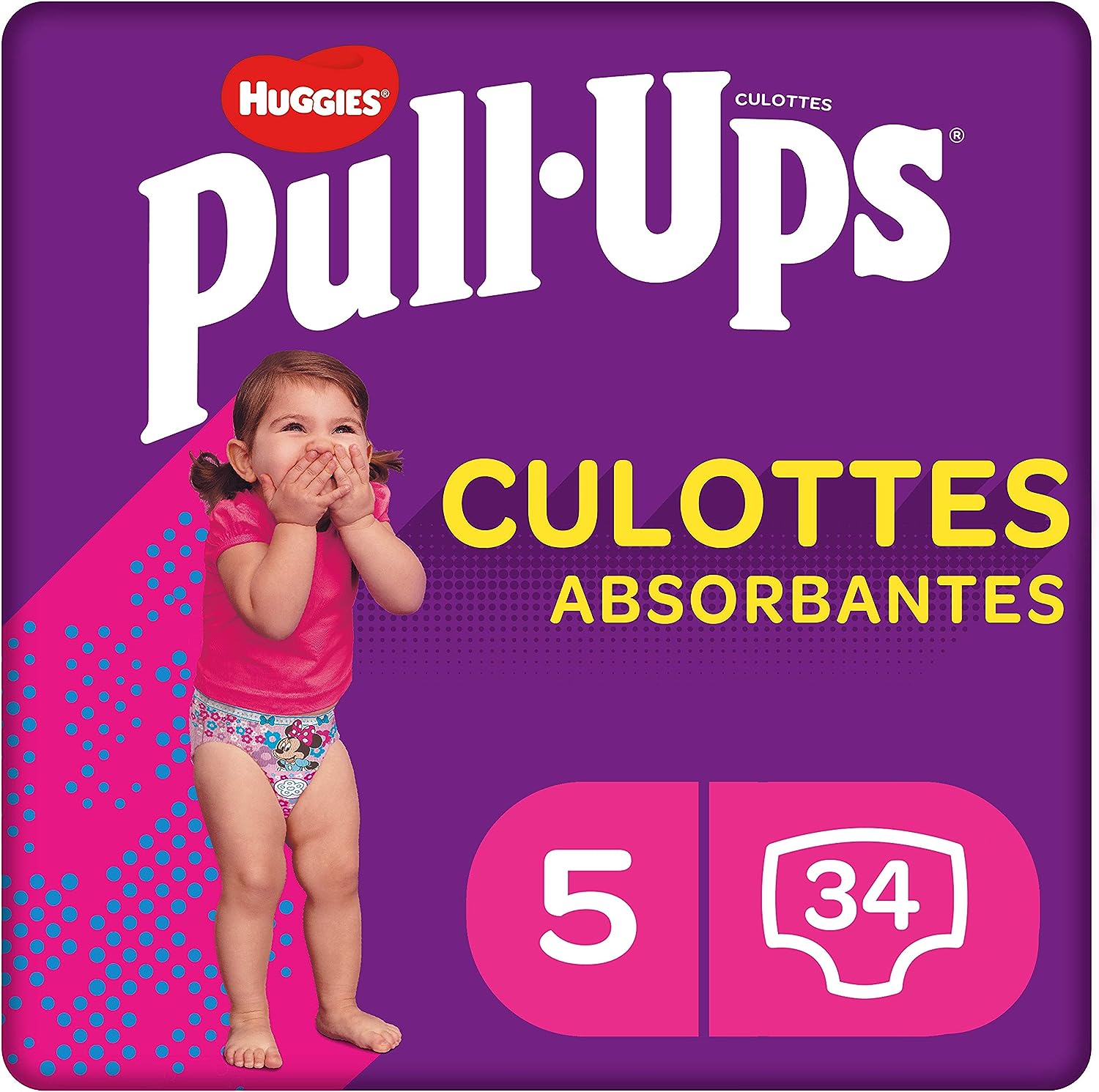 Huggies Pull-Ups Explorers Girls Absorbent Briefs Size 5 1.5-3 Years (12-17kg), 102 Panties (34 Panties x 3) with Humidity Indicator, 3 Pack, Pink - Baby Bliss