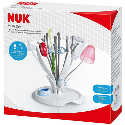 NUK MultiDry drying rack - practical drying of up to 6 baby bottles and accessories, BPA-free
