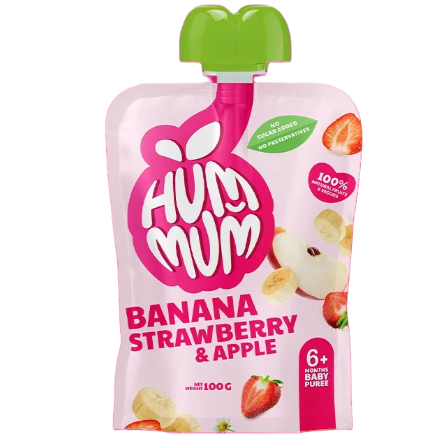 Hum Mum - Pouches | Banana Strawberry Apple