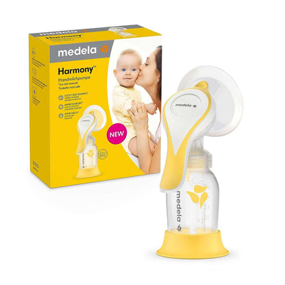 Medela Harmony manual breast pump – Compact Swiss design with PersonalFit Flex breast shield and Medela 2-phase expression technology