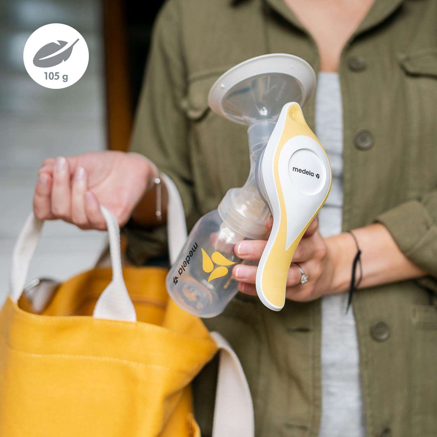 Medela Harmony manual breast pump – Compact Swiss design with PersonalFit Flex breast shield and Medela 2-phase expression technology