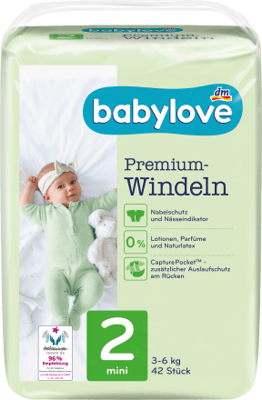 Dm diapers Premium Gr. 2, mini, 3-6 kg, 42 pcs - Baby Bliss