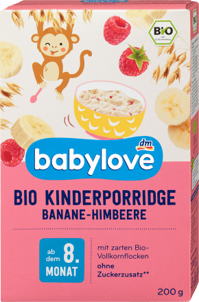 Porridge banana & raspberry from the 8th month, 200 g - Baby Bliss