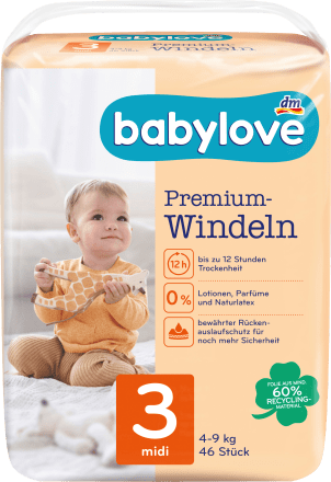 DM diapers Premium Gr. 2, mini, 3-6 kg, 42 pcs - Baby Bliss