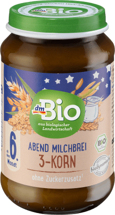 dmBio  porridge milk 3-grain from the 6th month, Demeter, 190 g - Baby Bliss
