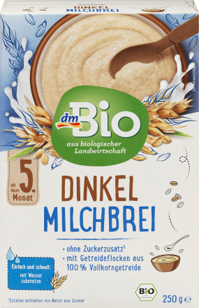 dmBio  porridge milk spelled from the 5th month, 250 g - Baby Bliss