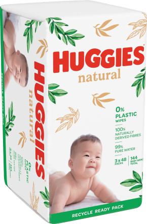 Wet wipes Natural Biodegradable (3x48 pcs), 144 pcs - Baby Bliss