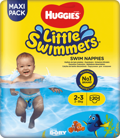 Swim nappies size 2/3 (3-8 kg), big pack, 20 pcs - Baby Bliss