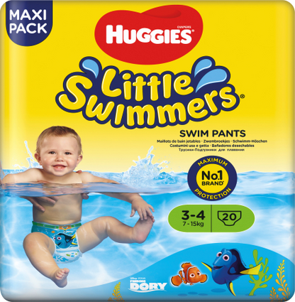 Swim nappies size 3/4 (7-15 kg), big pack, 20 pcs - Baby Bliss